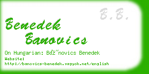 benedek banovics business card